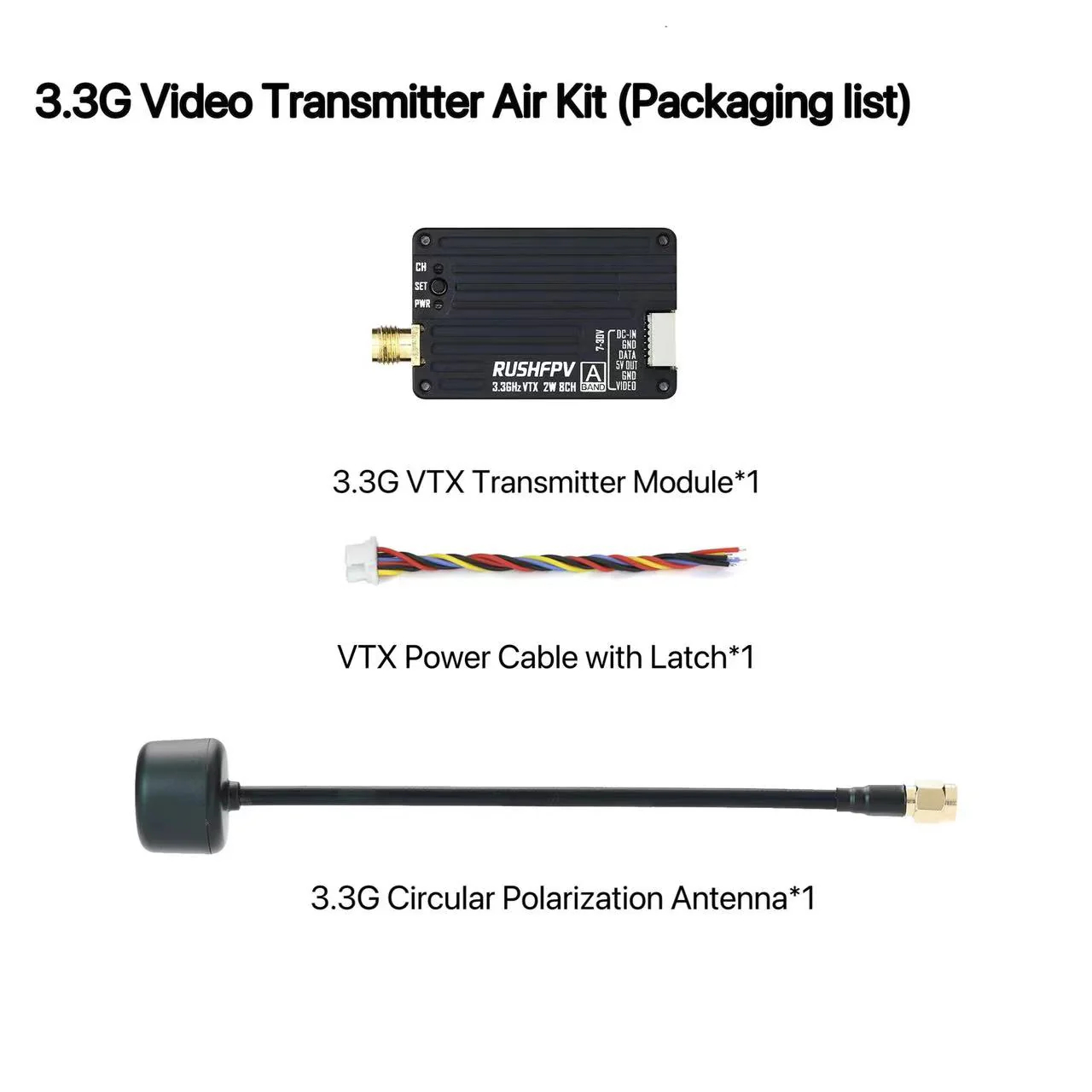 RUSHFPV 3.3G 2W VTX Transmitte - Fpv Drone Antenna 리뷰 및 가격